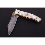 Damascus Folding Knife  // 2628