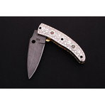 Damascus Folding Knife  // 2629