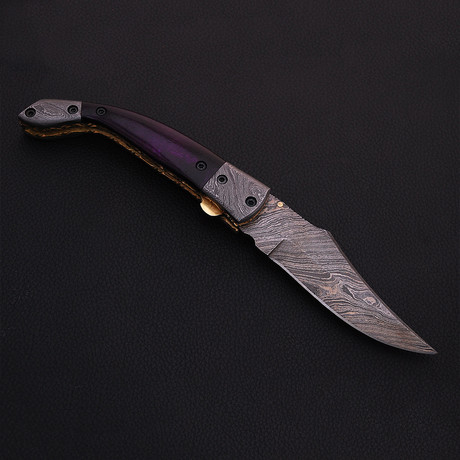 Damascus Folding Knife  // 2634