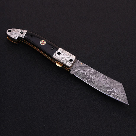 Damascus Folding Knife  // 2635