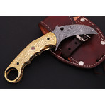 Damascus Karambit Folding Knife  // 2636