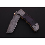 Damascus Tracker Folding Knife  // 2638