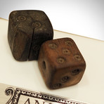 Roman Authentic Bone Dice // Museum Display