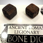 Roman Authentic Bone Dice // Museum Display