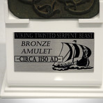 Viking Authentic Serpent Beast Bronze Amulet // Museum Display