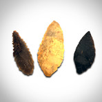 Neolithic Authentic Arrowheads // Set of 3 // Museum Display