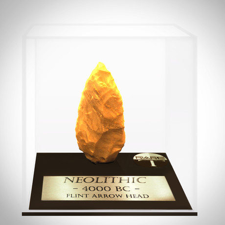 Neolithic Authentic Large Arrowhead // Museum Display