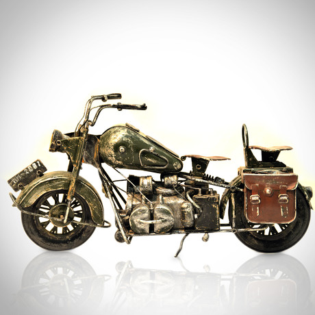 1940 WLA // Harley-Davidson Chopper // Vintage Handmade // Metal Toy Motorcycle