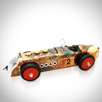 Skull + Crossbones 1920-30'S Race Car // Handmade Folk Art