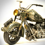 1940 WLA // Harley-Davidson Chopper // Vintage Handmade // Metal Toy Motorcycle