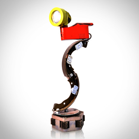 Steampunk Small Gear // Handmade Large Lamp