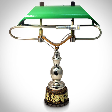 Steampunk Banker // Handmade Large Lamp