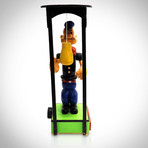 Popeye Mechanical Boxing Motion // Large Wooden Handcrafted Folk Art