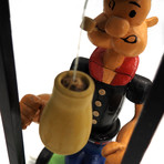 Popeye Mechanical Boxing Motion // Large Wooden Handcrafted Folk Art