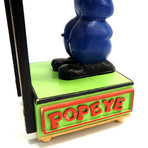 Popeye Mechanical Boxing Motion // Large Wooden Handcrafted Folk Art