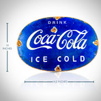 Blue Coca-Cola // Vintage Original 30-40'S South America Sign