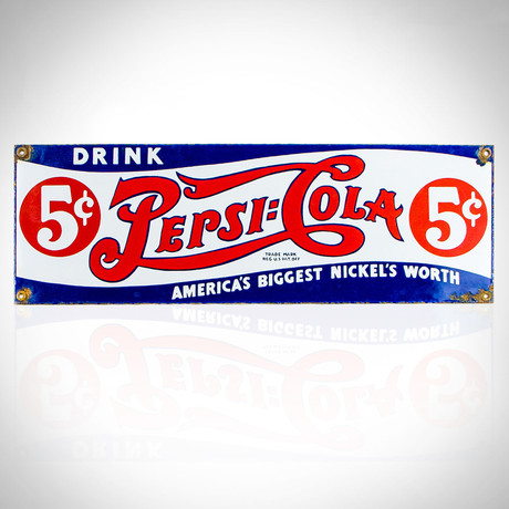 Pepsi-Cola // 5 Cents // Vintage Original Advertisement