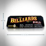 Gold Leaf Billiards // Traditional Wood Plank Sign