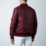 Fashion Bomber Jacket // Burgundy (2XL)