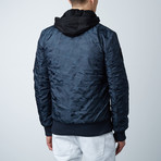 Fashion Bomber Jacket // Navy Camo (S)