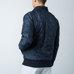 Fashion Bomber Jacket // Navy Camo (S)