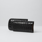 Deep Croco Embossed Leather Cigar Case // Standard (Black)
