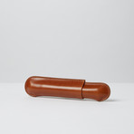 Tampa Fuego // Smooth Leather Cigar Case // Single Finger (Burgundy)