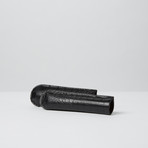 Tampa Fuego // Embossed Croco Leather Cigar Case // Single Finger (Black)
