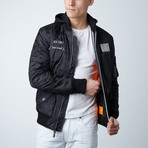 Fashion Bomber Jacket // Black Camo (2XL)