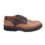 Rizzo Mixed Texture Color Clocked Derby // Brown + Tan (Euro: 39)