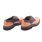 Rizzo Mixed Texture Color Clocked Derby // Brown + Tan (Euro: 42)