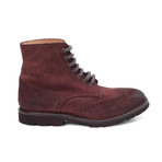Fiorentino Perforated Wingtip Lace-Up Boot // Dark Brown (Euro: 39)