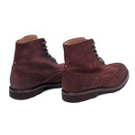 Fiorentino Perforated Wingtip Lace-Up Boot // Dark Brown (Euro: 42)