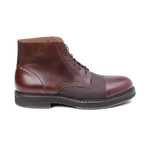 Marchesi Mixed Texture Captoe Lace-Up Boot // Dark Brown (Euro: 43)