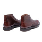 Marchesi Mixed Texture Captoe Lace-Up Boot // Dark Brown (Euro: 39)