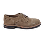 Bellucci Perforated Round Captoe Derby // Taupe Suede (Euro: 39)