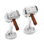 3D Thor Hammer Cufflinks