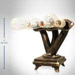 Steampunk Car Exhaust Manifold // Handmade Lamp