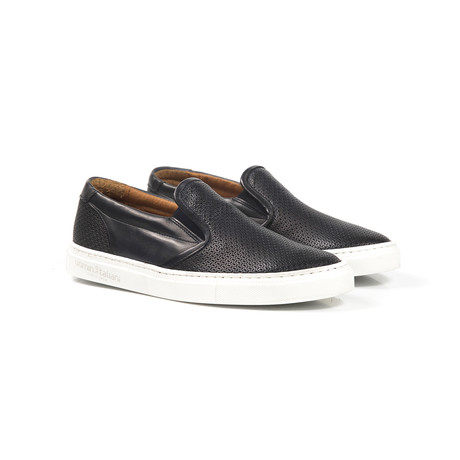 Perforated Slip-On Sneaker // Navy (Euro: 39)