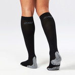Compression Sock for Recovery // Black (XS)