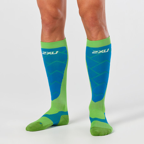 Elite Compression Alpine Socks // Gecko Glow (XS)