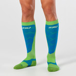 Elite Compression Alpine Socks // Gecko Glow (L)