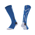 Hyoptik Compression Socks // Cobalt Blue + White (L)