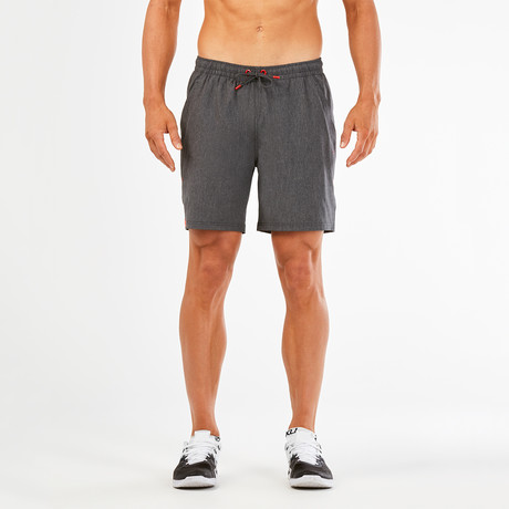Urban Fit Training 9" Short // charcoal + flame scarlet (XS)