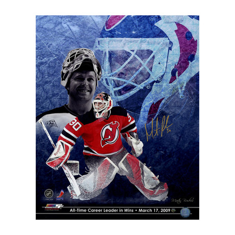 Martin Brodeur Signed All Time "Wins" Leader Photo Collage