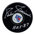 Eddie Giacomin Signed NY Rangers Puck