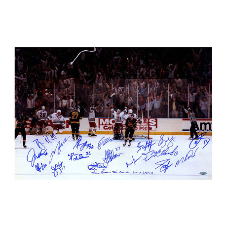 1994 NY Rangers Team Signed Victory On Ice Photo