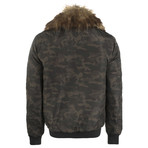 Fur Lined Winter Coat // Camouflage (S)