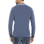 Long Sleeve Polo Shirt // Indigo (M)