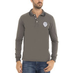 Long Sleeve Polo Shirt // Khaki (XS)